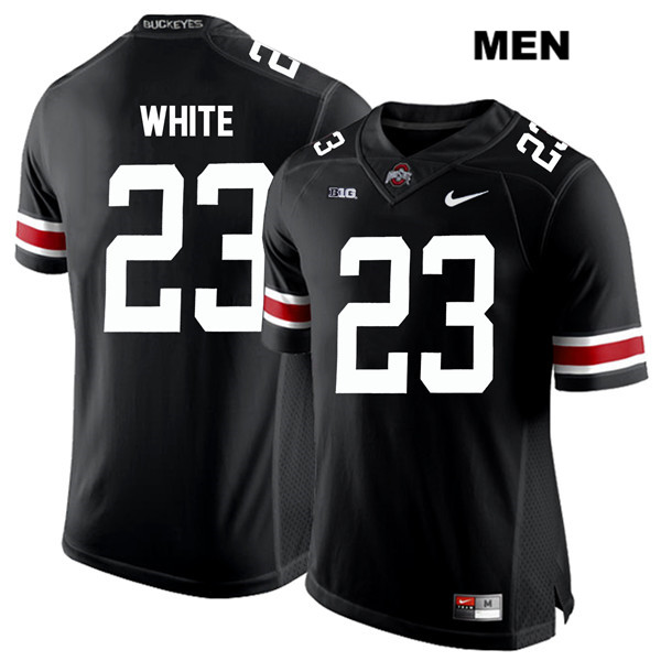 Ohio State Buckeyes Men's De'Shawn White #23 White Number Black Authentic Nike College NCAA Stitched Football Jersey JK19N65GO
